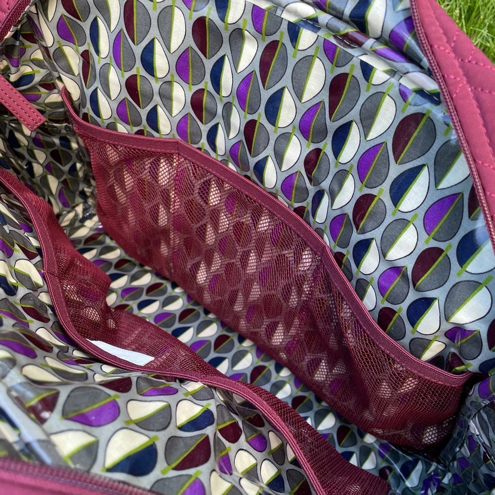 Vera Bradley Maroon Stroll Around Baby Bag - Picture 10 of 10